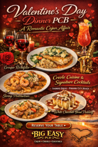 Valentine’s Day Dinner PCB A Romantic Cajun Affair at Big Easy 💘